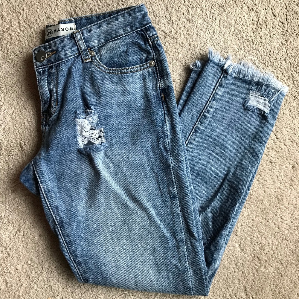 Ashley Mason Low Rise Distressed Jeans